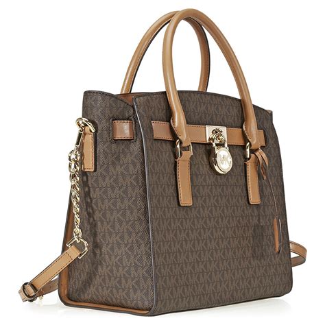 michael kors damen hamilton business tasche braun|Michael Kors Hamilton Signature Large Satchel .